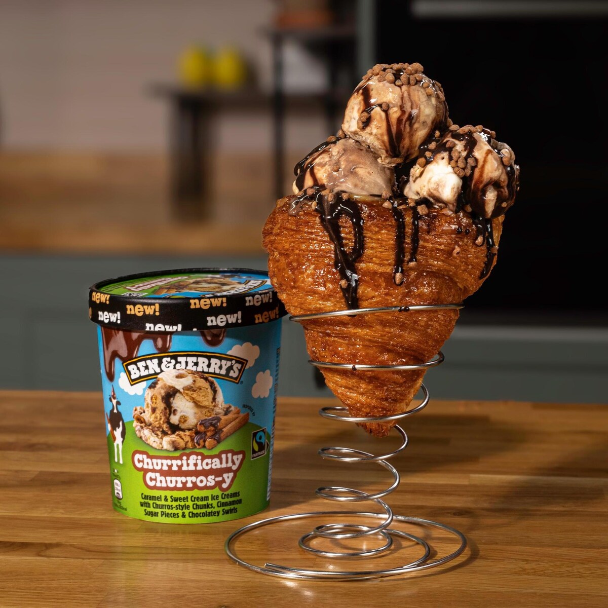 Honey Butter Croissant Cones: Crispy, Gooey & Ice Cream–Filled